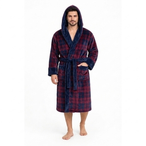 Albornoces Térmicos de Hombre de Manga Larga con Bolsillos, de Tela 100% Algodón Suave al Tacto, de Secado Rápido, con Logotipo Personalizado OEM, Calidad Premium - Product Image 4