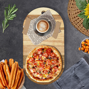 เขียงไม้กระถินทนทาน น้ำหนักเบา สำหรับหั่น สับ และเสิร์ฟ เหมาะสำหรับใช้ในครัวประจำวันและร้านอาหาร - Product Image 3