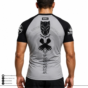 Mawra Martial Arts <b>Custom</b> Sublimated BJJ RashGuard Trending <b>Design</b> Short Sleeve Men No Gi Grappling <b>Compression</b> <b>Shirt</b> For Unisex - Product Image 2