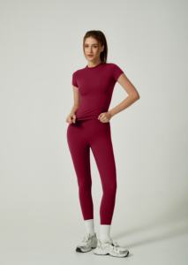 Conjunto Deportivo de Dos Piezas para Mujer, Transpirable, Cintura Elástica, Pantalones Cortos de Manga Corta, Ligero, Talla Grande, para Gimnasio, Fitness y Ejercicio - Product Image 6