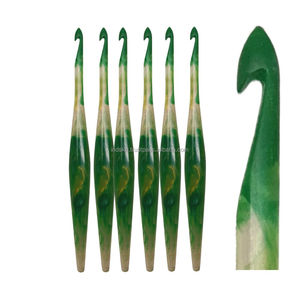 ตะขอโครเชต์เรซิ่นทำด้วยมือที่มีลวดลายศิลปะความแข็งแรงของอีพ็อกซี่และด้ามจับที่อบอุ่นเพื่อเพิ่มความสบายให้กับแบรนด์ใหม่ระดับพรีเมียม - Product Image 2