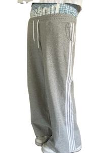 Pantalon de survêtement double taille délavé à l'acide pour hommes jambe large délavée Baggy Streetwear Joggers et pantalons empilés - Product Image 6