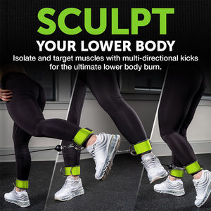 Body Building Resistance Band D-ring Ankle Strap Buckle Gym <b>Thigh</b> Leg Ankle Cuffs Weight Lifting Fitness Customized Color - Product Image 3