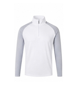 <b>Men's</b> Red Black Contrast Half-Zip Long Sleeve Quick Dry Sports Top Regular Fit All Seasons 100% Polyester - Product Image 5