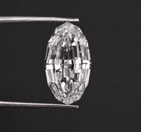 Diamante Premium de Corte Ovalado Escalonado Cultivado en Laboratorio, Certificado IGI, DEF VVS VS CVD, Piedra Suelta Sparkledge Creation Modelo 014 para Joyería Fina
