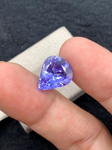 Piedra suelta de tanzanita natural violeta azulada en forma de gota para la fabricación de joyería personalizada, anillo, colgante, collar, cristal. - Product Image 6