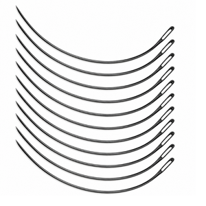 12 Aiguilles à Crochet en Acier Inoxydable Style C pour Extensions de Cheveux, Outils de Tissage Courbé pour Salon, Forte Adhérence MANAN INSTRUMENTS - Product Image 3