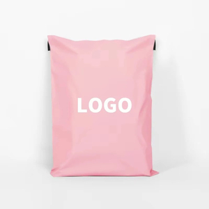 Bolsa de mensajería ecológica, impermeable, resistente a desgarros, ligera, con logo personalizado, color melocotón, para embalaje de zapatos, calcetines y ropa. - Product Image 2