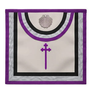 Tablier traditionnel de maître maçon de Loge Bleue, tablier de maître ancien maçon brodé à la main, tablier de compagnon de la Franc-Maçonnerie de l'Arche Royale avec bordure dorée - Product Image 6