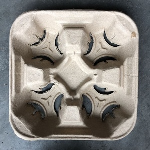 Support de transport jetable à paroi simple pour 4 gobelets, idéal pour restaurants, cafés, livraison à emporter - Vente chaude - Product Image 1