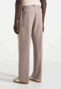 Pantalones de Algodón de Pierna Ancha para Hombre, Cintura Alta con Bolsillos, Tela Oxford Informal, Transpirable, Estilo Otoñal - Product Image 3