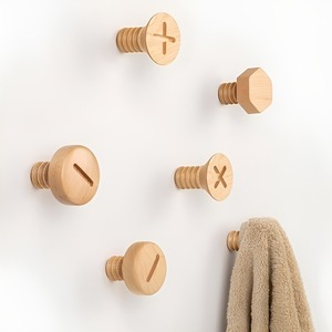 Creative Children Wall Organization Wooden Wall Mounted Livingroom <b>Towel</b> Robe <b>Hook</b> Coat <b>Hooks</b> - Product Image 1