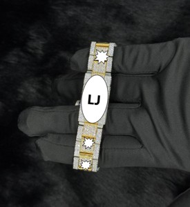 Montre de luxe pour homme en acier inoxydable plaqué or rose avec cadran en verre et moissanite VVS - Product Image 2