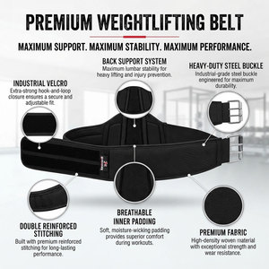Soporte seguro para rutinas de ejercicio exigentes, excelente soporte de fuerza, cinturón de gimnasio para levantamiento de pesas - Product Image 6
