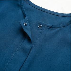 2025 OEM Kimono Abaya pour femmes musulmanes, en tissu polyester épais, doux et très extensible, col en V, manches longues, pour fêtes, Ramadan, mariages - Product Image 4