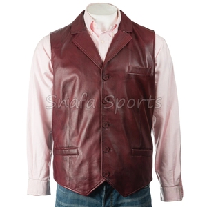 เสื้อกั๊กหนังสำหรับผู้ชายเสื้อกั๊กหนังสไตล์ใหม่ - Product Image 2