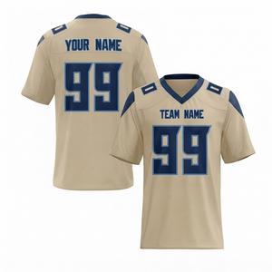 Uniforme Personalizado de Fútbol Americano, 100% Algodón, Impresión Sublimada, Nombre del Equipo Personalizado, Unisex, Adulto, Manga Corta, Corte Regular - Product Image 1