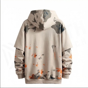 North Approach <b>Men's</b> Oversized Hoodie With Front Pocket Sublimation Print Casual Autumn Wear Knitted Polyester Hooded Sweatshirt - Product Image 2