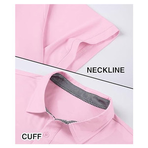 เสื้อกอล์ฟบุรุษแขนสั้นกีฬาดูดซับความชื้นได้ดีพิมพ์ลายเสื้อโปโลคอปกเสื้อยืดลำลองน้ำหนักเบาระบายอากาศได้ดี - Product Image 3