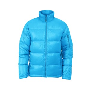 Chaqueta de Plumón Verde Claro para Hombre, Cuello Alto, Resistente al Viento, Informal, para Invierno, Cierre de Cremallera, Color Sólido - Product Image 3