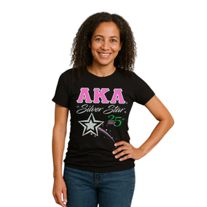 Camiseta de Mujer con Estampado de Estrella Plateada, Camiseta Gráfica de Algodón Premium, Manga Corta, Ropa Casual de Moda para Uso Diario - Product Image 2