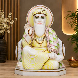 Murti de Mármol de Guru Nanak |   Estatua de Guru Sikh e Ídolo de Guru Nanak Dev Ji para el Hogar, el Gurudwara y el Espacio de Oración |   MALIYAS Jaipur - Product Image 1
