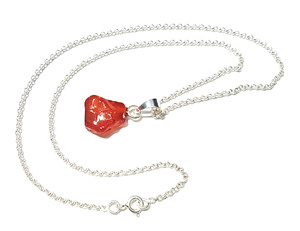 Natural Raw Carnelian <b>Pendant</b> <b>Solid</b> 925 Sterling Silver Handmade Rough Carnelian Gemstone <b>Pendant</b> Necklace Gift Jewelry - Product Image 5