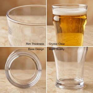 [Holar] Vaso de Plástico Transparente Reutilizable e Irrompible de Diseño Moderno Hecho en Taiwán, 15 oz, para Picnic, Camping y Fiestas - Product Image 4