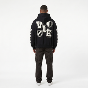Sweat-shirt à capuche zippé intégral oversize en molleton de coton 280 GSM pour homme, style streetwear, chenille, universitaire, personnalisable, conception OEM, vente en gros - Product Image 2