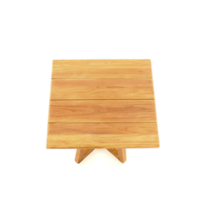 Table de repas rectangulaire solide pour extérieur avec base croisée - Écologique, durable, design moderne, résistante à l'eau pour appartement, café, terrasse - Product Image 2