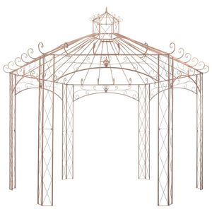 Pavilion Antique Brown Wrought Iron <b>Large</b> Ornaments Elegant Outdoor Pergola <b>Gazebo</b> or Pavilion - Product Image 2