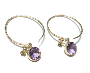 Amethyst Earrings 925 Sterling Silver Silver Plated Natural Amethyst Dangle <b>Drop</b> Bohemian Style Certified Handmade Gemstone - Product Image 5