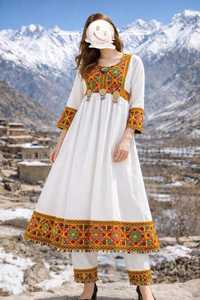 Luxury Embroidered Afghani Casual <b>Dresses</b> for Women Traditional Ethnic Bohemian Festival Party Wear Wholesale Collection - Product Image 4