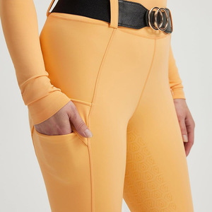 High Waist Womens <b>Equestrian</b> <b>Leggings</b> Silicone Knee Patch Horse Riding Breeches Stretch Breathable Riding Tights - Product Image 6