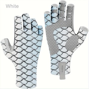 Gants de pêche sans doigts isolés UPF 50, protection UV, fermeture auto-agrippante, légers, extensibles, unisexes, toutes saisons, pour la pêche - Product Image 4