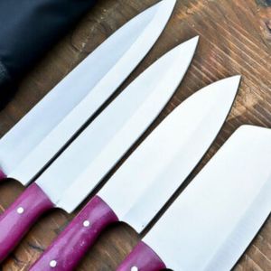 Ensemble complet de couteaux de chef pour les cuisiniers amateurs et les professionnels de la cuisine, avec des outils de découpe polyvalents et des poignées ergonomiques - Product Image 1
