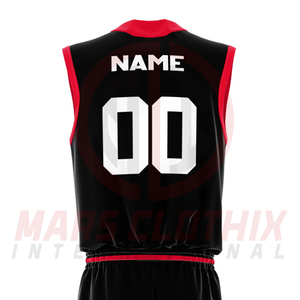 ชุดเสื้อและกางเกงบาสเก็ตบอลแบบเย็บติดกัน พิมพ์ลายแบบ Sublimation  ออกแบบชุดยูนิฟอร์มบาสเก็ตบอลของทีมคุณเองสำหรับผู้ชาย - Product Image 6