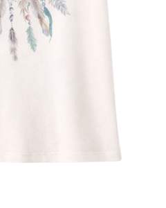 Manufacturer Custom Beige Women Floral Graphic T Shirt Soft Cotton Crew Neck Short Sleeve Casual Summer <b>Top</b> Vintage Boho Style - Product Image 6