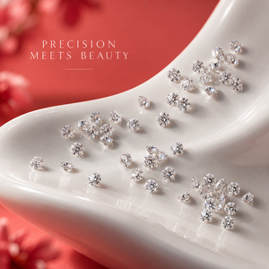 Diamants ronds brillants de taille moyenne cultivés en laboratoire 0,027-0,035 CT |   Diamants en vrac de couleur FG, clarté SI, 1,8-2,0 mm, fourniture en gros pour bijoux - Product Image 4