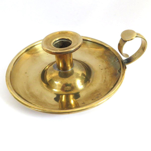 Antique <b>Brass</b> <b>Candlestick</b> <b>Holder</b> Cylindrical Shape Durable Home Decoration Gold Finished Farmhouse Chamber Stick - Product Image 5