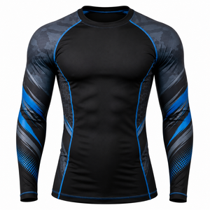 Camiseta de Natación de Manga Larga para Hombre, con Estampado Digital, Transpirable, de Secado Rápido, Spandex/Nylon, para Adultos, HARBOR CORPORATION GCA-964 - Product Image 5