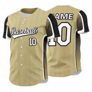 Camiseta de Béisbol al por Mayor, Personalizada por Sublimación, Unisex, Transpirable, Cuello en V, Manga Corta, 100% Poliéster, Uniforme Deportivo - Product Image 1