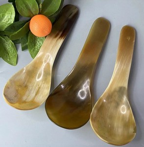 Best Quality Handmade Cutlery Buffalo Horn Long Handle Natura -Inspired Salad Serving <b>Spoons</b> for Table Use Polished Animal Style - Product Image 1