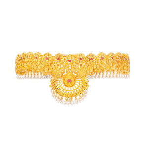 14K Gold Plated Christian Cross Pearl Choker Necklace for Women - Product Image 2