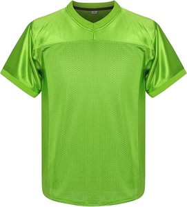 Custom Blank Plus Size <b>Athletic</b> Mesh Jersey Breathable Football Training T-Shirt with Front Logo for Men Green - Product Image 1