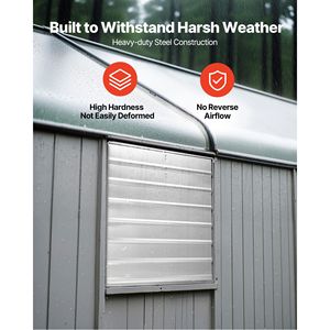 Ventilatore di Scarico con Serranda da 6900 CFM, 30 Pollici, Montaggio a Parete, Motore AC, Acciaio Resistente, 2 Applicazioni: Hotel e Camper - Product Image 4