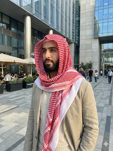 Wholesale Premium Quality Arab Men Red White <b>Chiffon</b> Polyester Keffiyeh Shemagh <b>Scarf</b> Breathable Muslim Palestine Woven Al Haram - Product Image 3