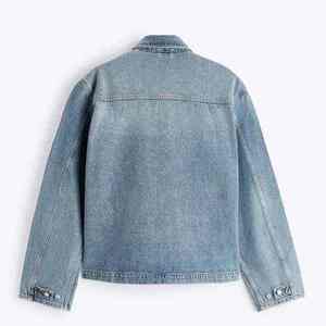 <b>Men</b> <b>Denim</b> Outerwear <b>Jackets</b> Breathable 100% Cotton Summer Casual Fashion Wear <b>for</b> <b>Men</b> - Product Image 3