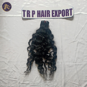 Cheveux indiens vierges noirs Remy de haute qualité, 26 pouces, 100% naturels, bouclés et crépus, pour extensions de tressage - Product Image 3