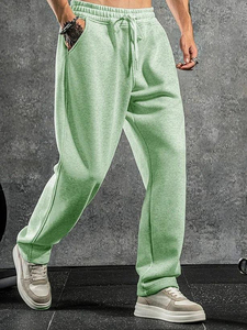Pantalones Deportivos de Primera Calidad en Color Beige, Talla Grande, Personalizados, Lavados con Ácido, Antiarrugas, de Algodón Ecológico, Pantalones Casuales para Hombre, Invierno - Product Image 3